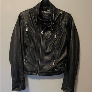 Women's Black Faux Leather Jacket